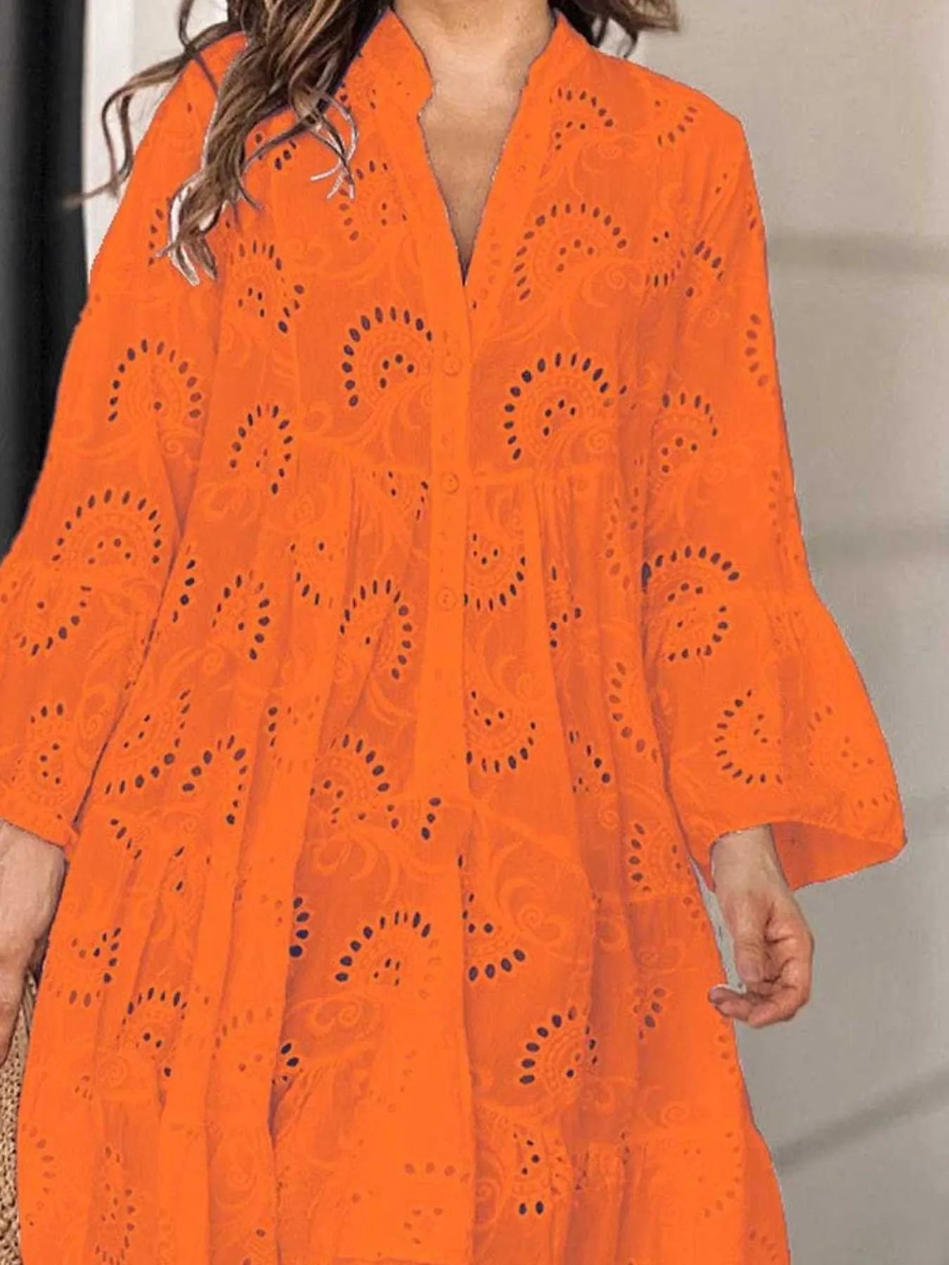 Eyelet Ruffled Hem Tiered Dress | Deb Shops