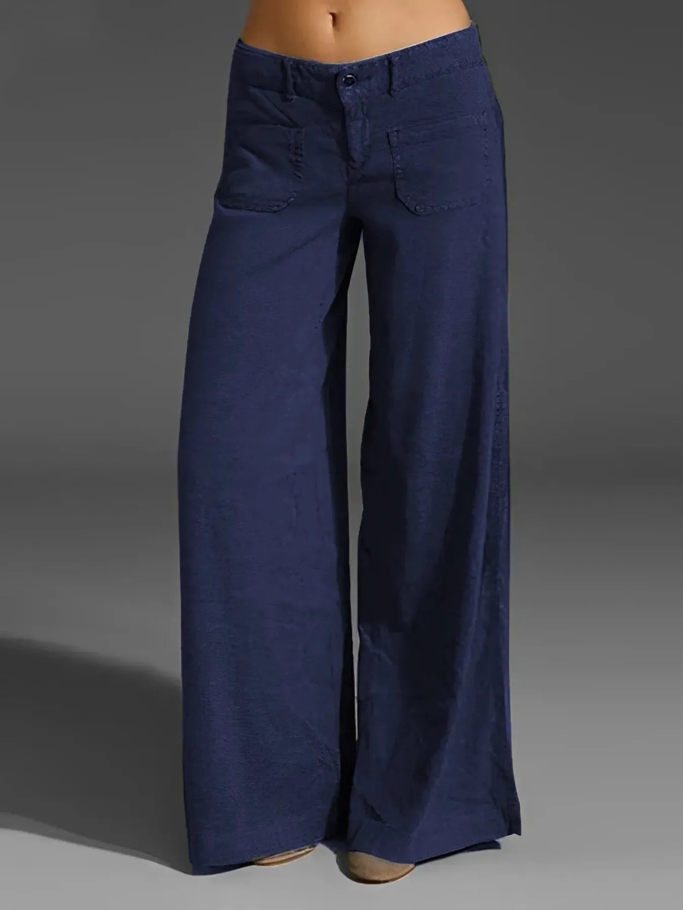 Full Size Wide Leg Pants with Pockets | Deb Shops