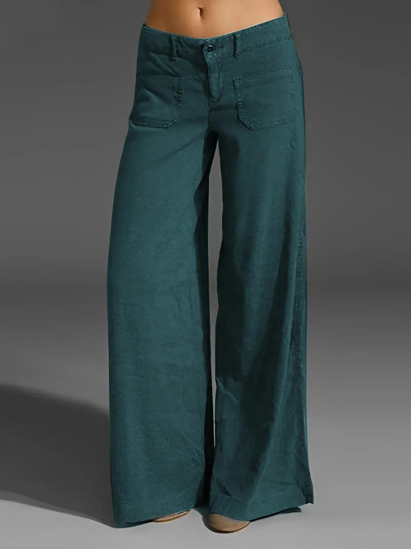 Full Size Wide Leg Pants with Pockets | Deb Shops