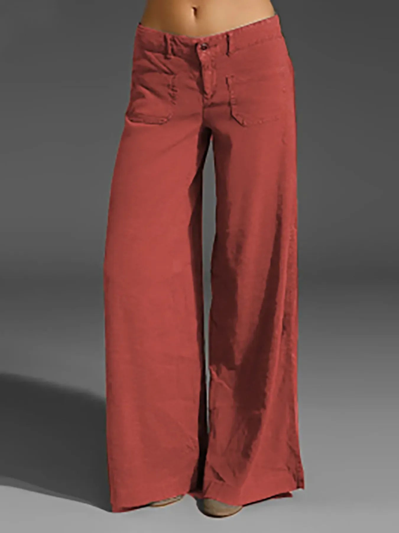 Full Size Wide Leg Pants with Pockets | Deb Shops