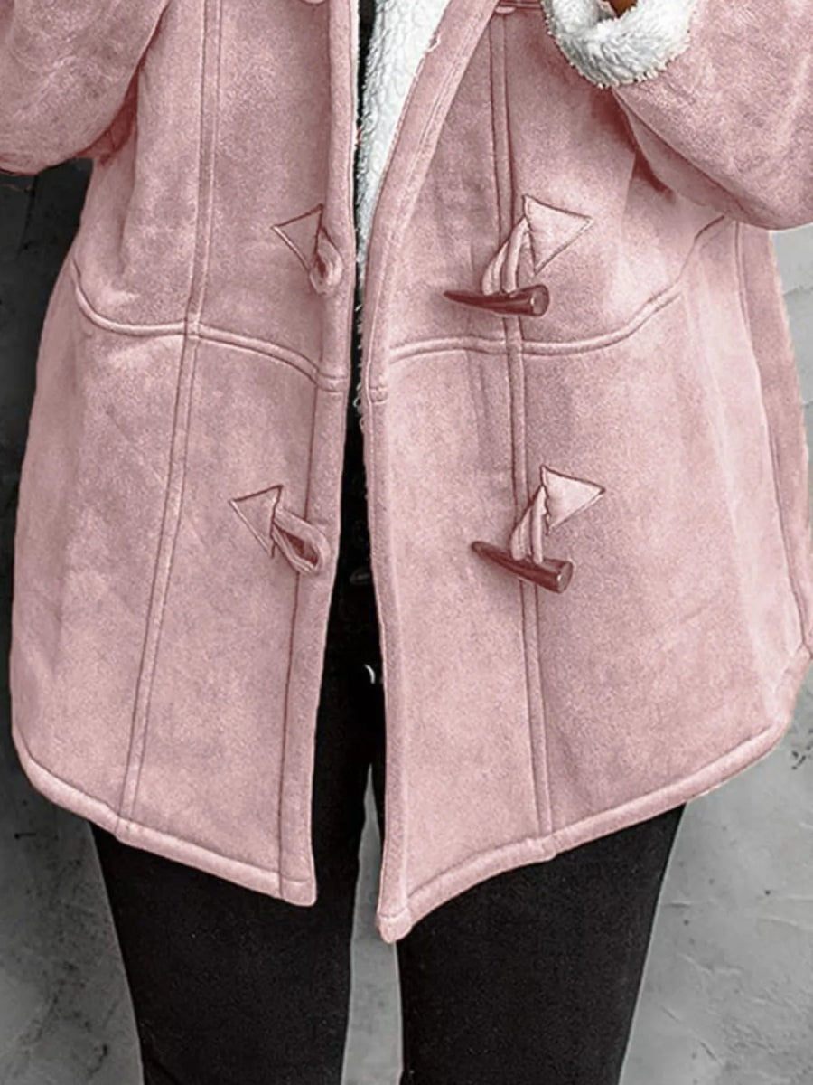 Cozy Sherpa Lined Toggle Coat with Hood - Deb Shops