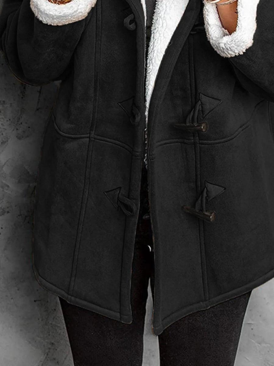 Cozy Sherpa Lined Toggle Coat with Hood - Deb Shops