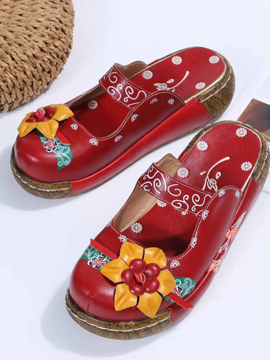 Flower Round Toe Sandals - Deb Shops