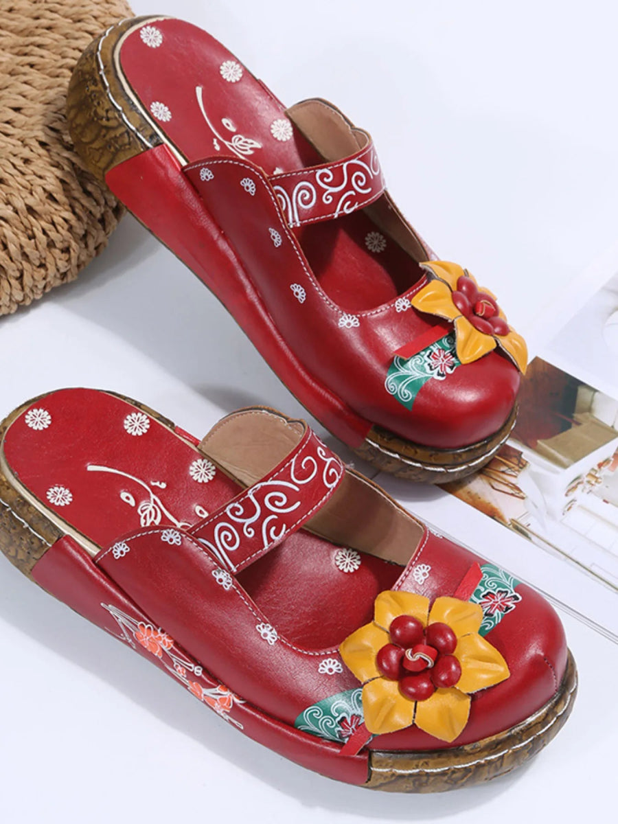 Flower Round Toe Sandals - Deb Shops