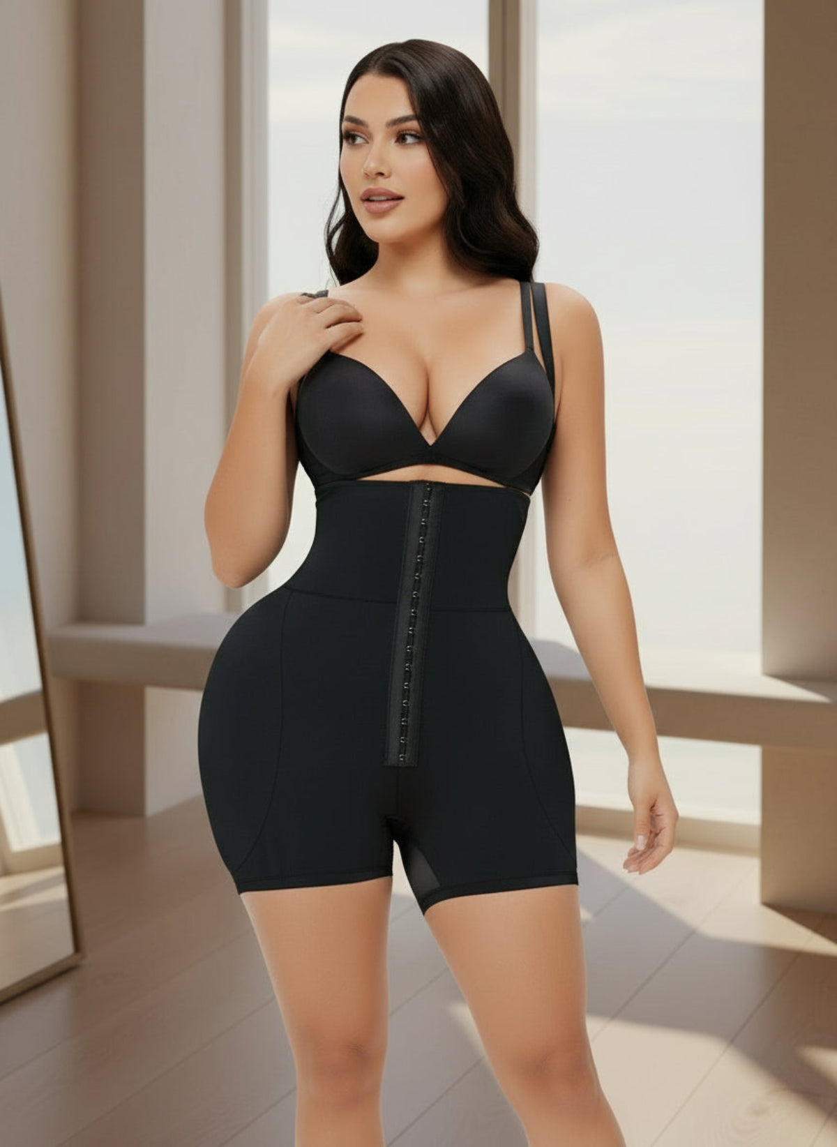 Full Size Hook - and - Eye Under - Bust Shaping Bodysuit - Deb Shops