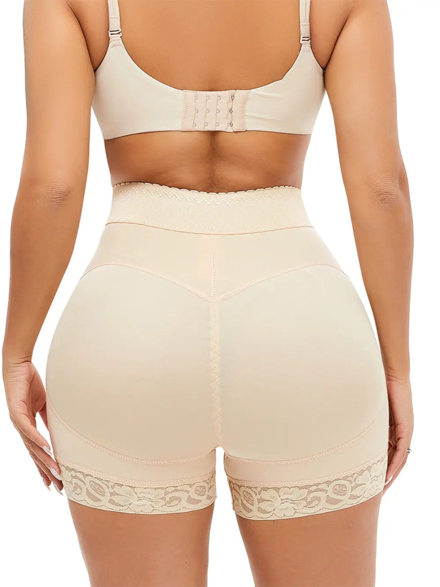 Full Size Lace Detail Hook - and - Eye Shaping Shorts - Deb Shops