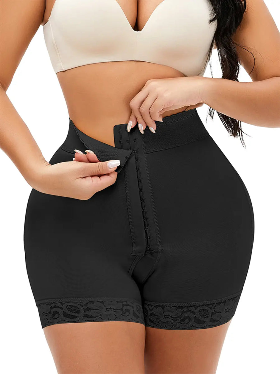 Full Size Lace Detail Hook - and - Eye Shaping Shorts - Deb Shops