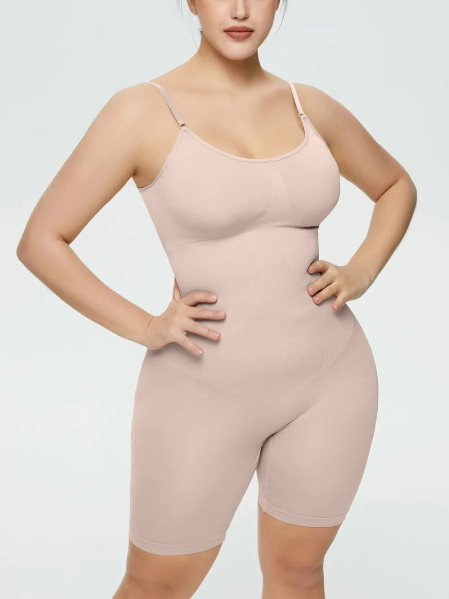 Full Size Spaghetti Strap Shaping Romper - Deb Shops