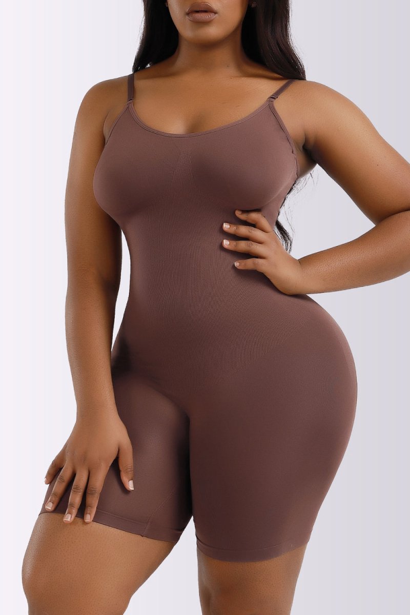 Full Size Spaghetti Strap Shaping Romper - Deb Shops