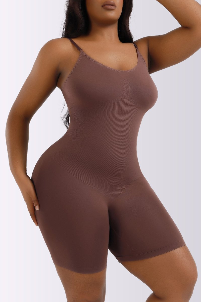 Full Size Spaghetti Strap Shaping Romper - Deb Shops