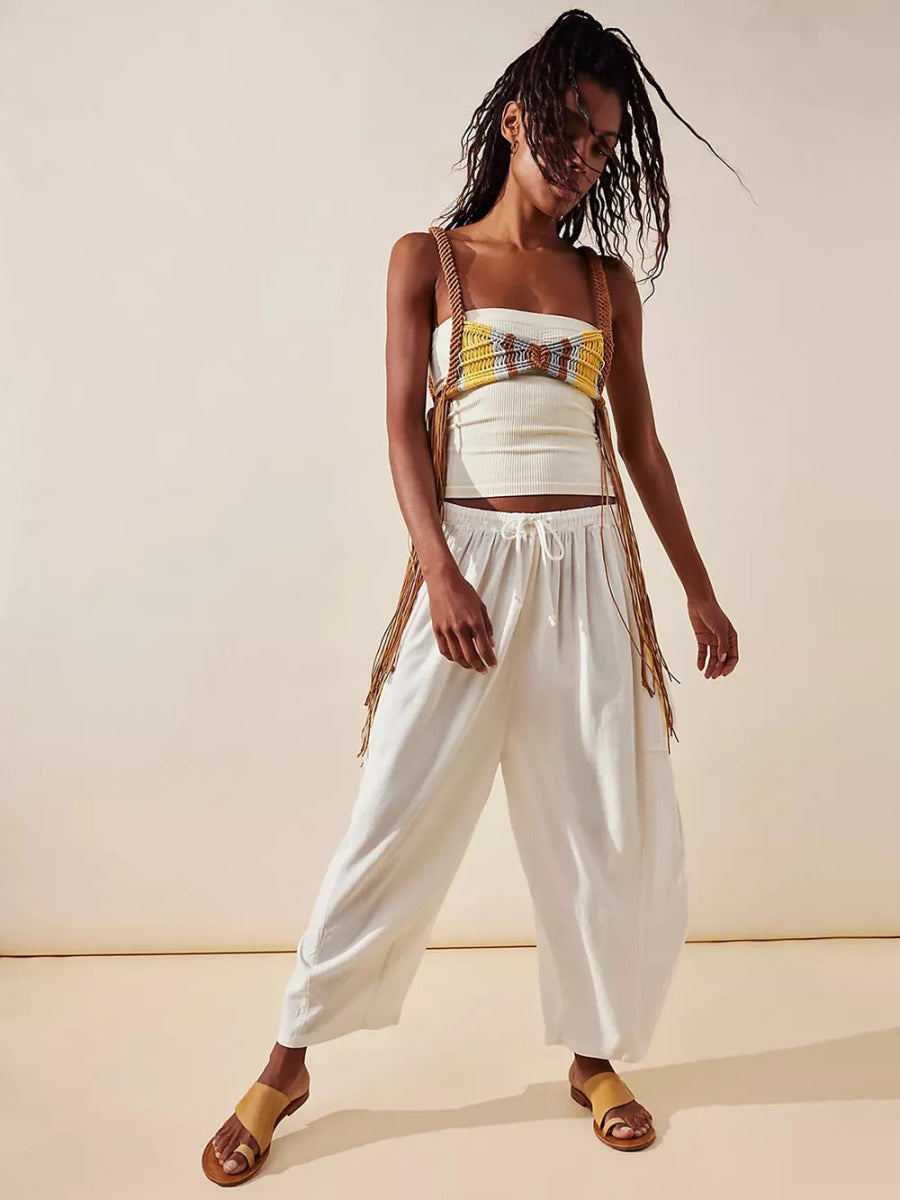 Stylish Wide Leg Pants with Pockets - Deb Shops