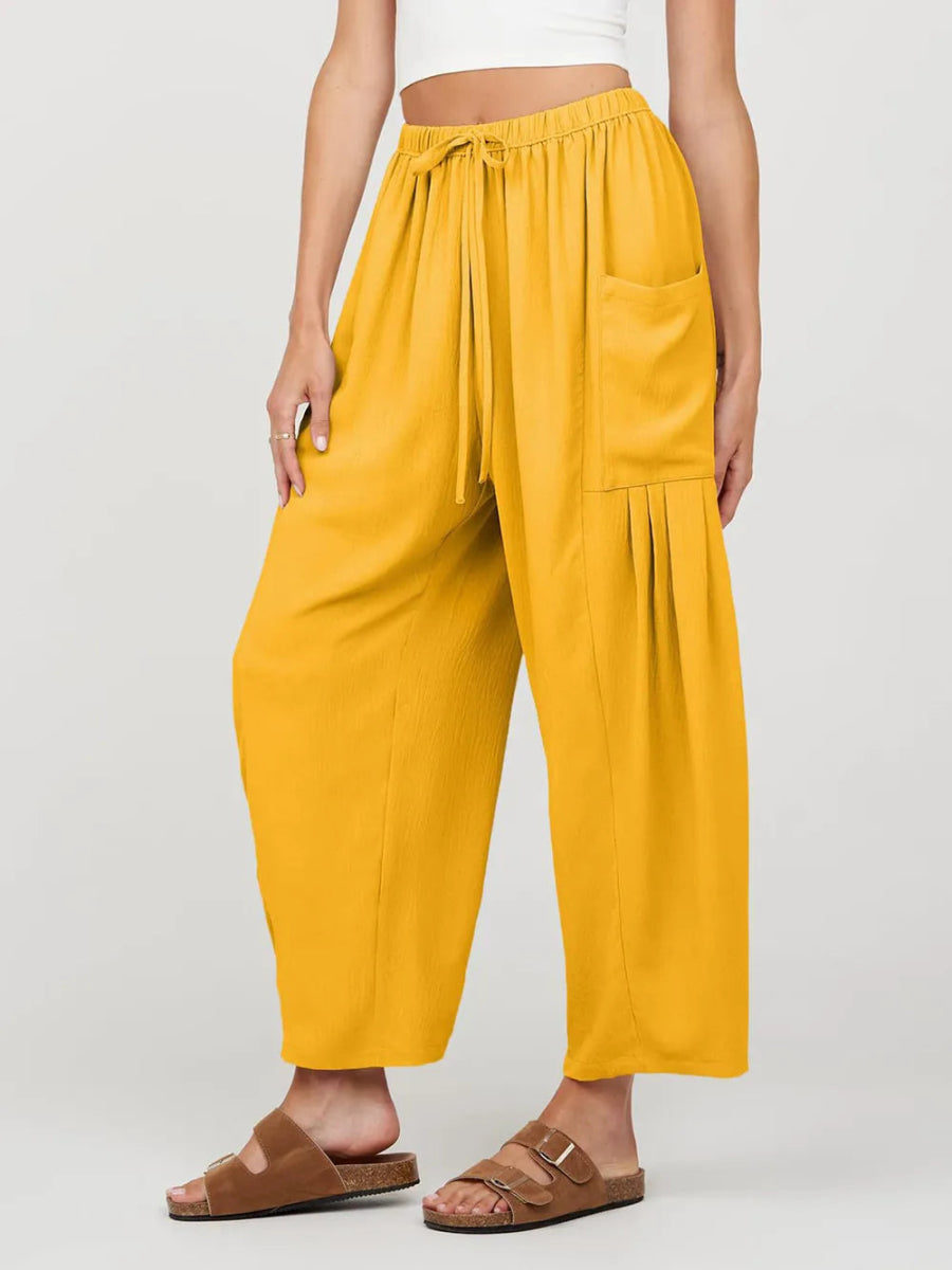 Stylish Wide Leg Pants with Pockets - Deb Shops