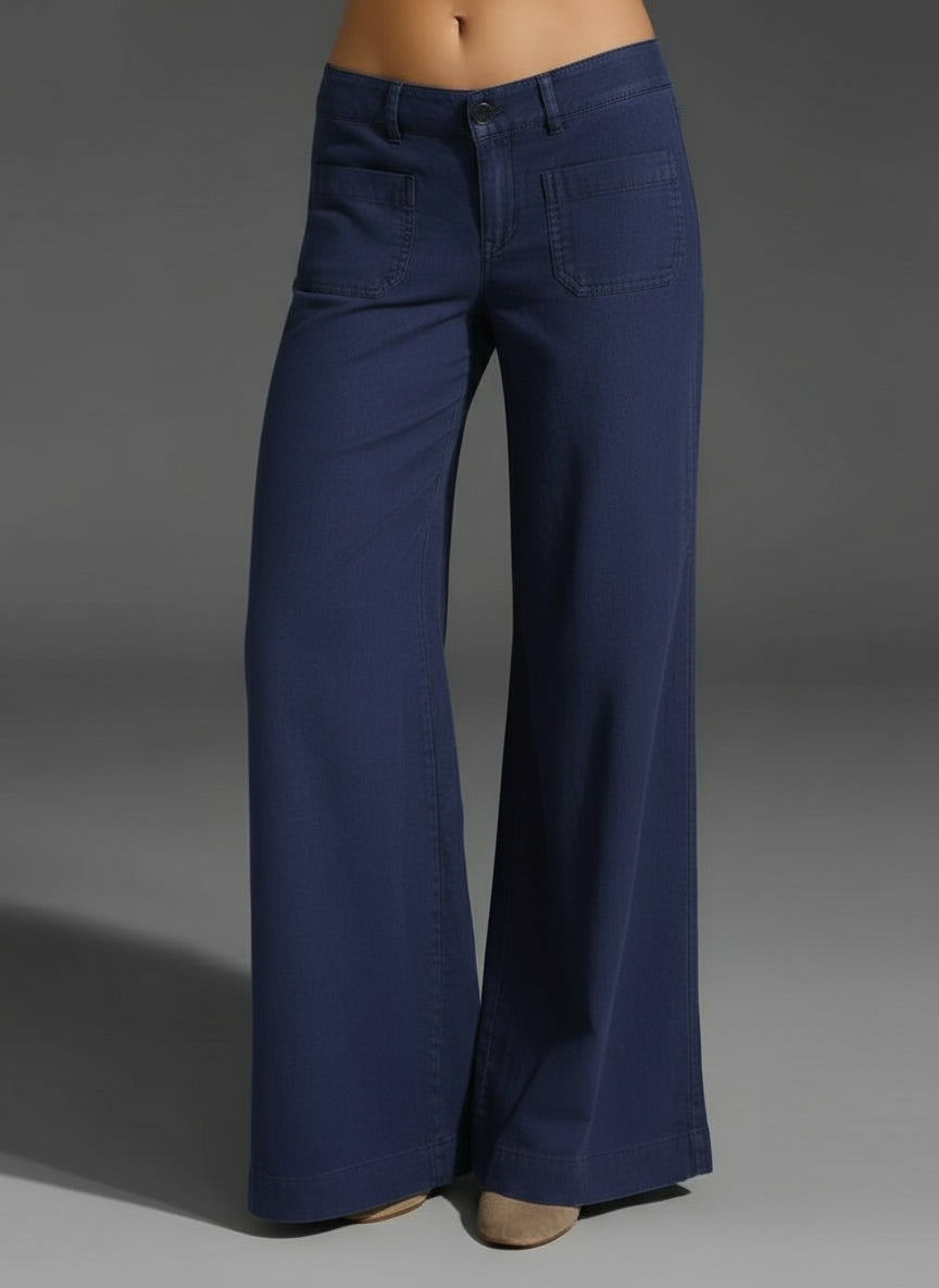 Full Size Wide Leg Pants with Pockets - Deb Shops
