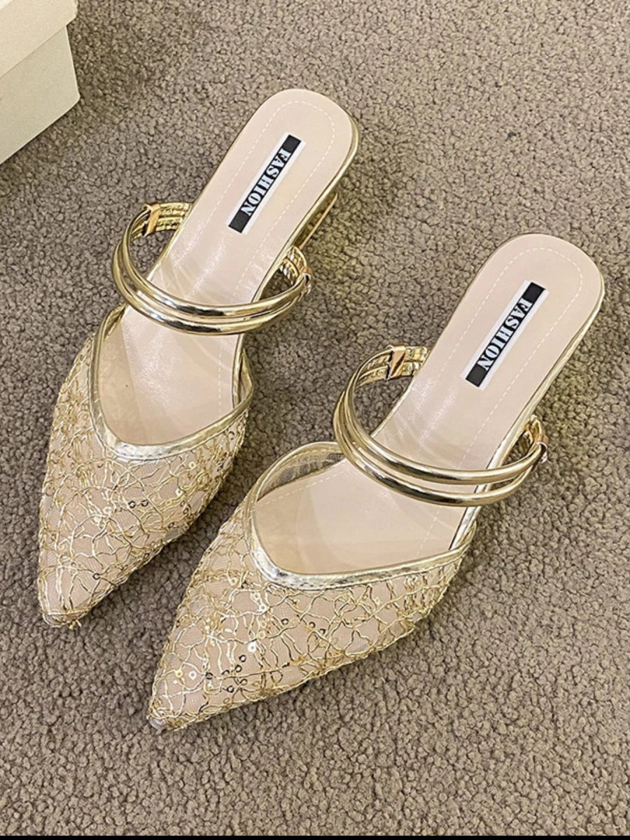Trendy Point Toe Block Heels Sandals - Deb Shops