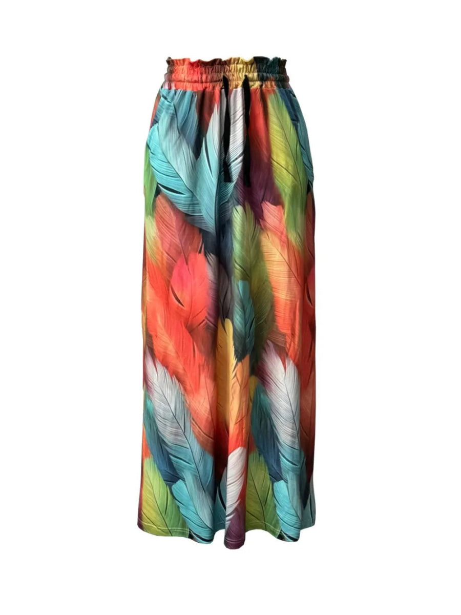 Printed Maxi Skirt with Pockets - Deb Shops