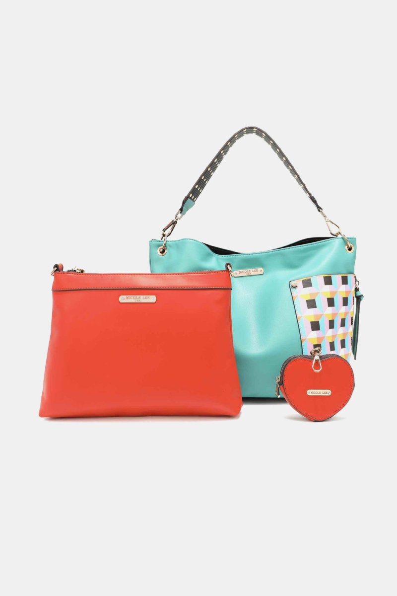 3-Piece Set - Shoulder Bag, Handbag and Heart Coin Pouch - Deb Shops