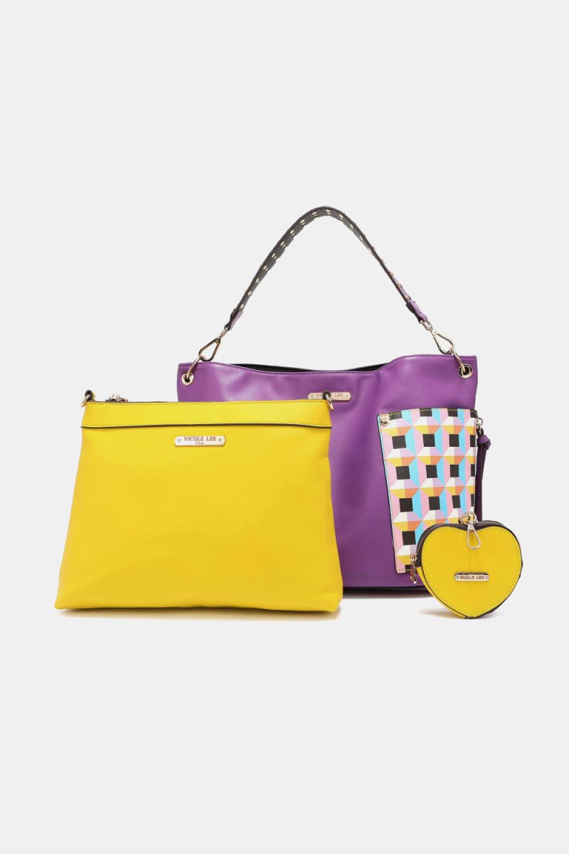 3-Piece Set - Shoulder Bag, Handbag and Heart Coin Pouch - Deb Shops