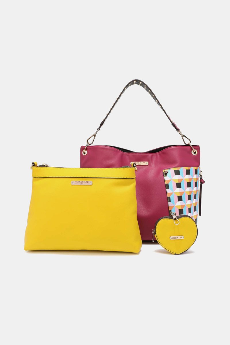 3-Piece Set - Shoulder Bag, Handbag and Heart Coin Pouch - Deb Shops