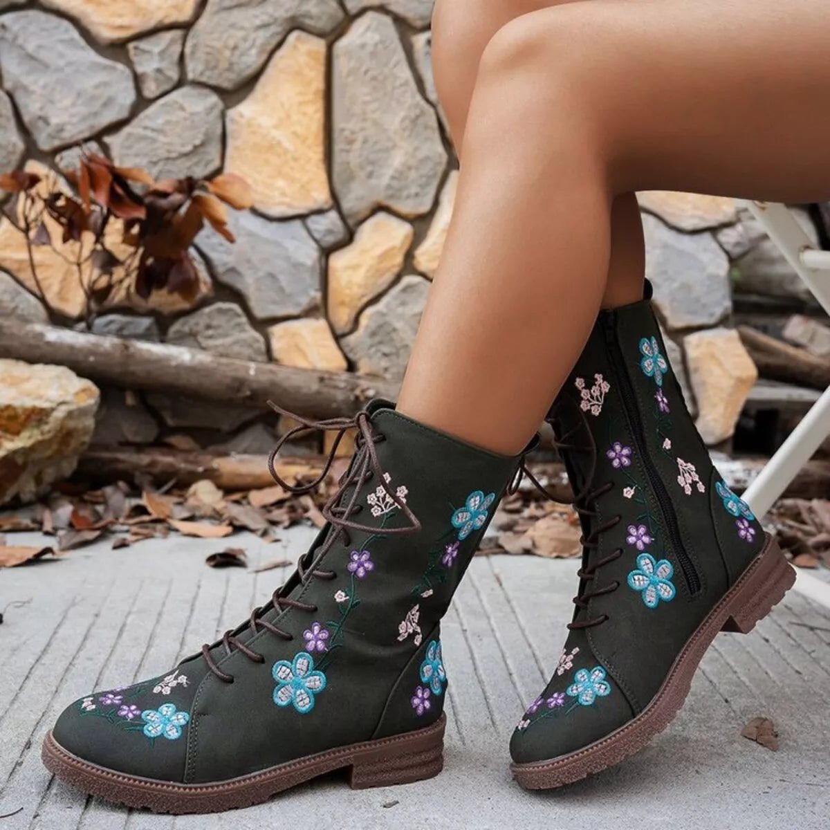 Round Toe Block Heels Boots - Deb Shops