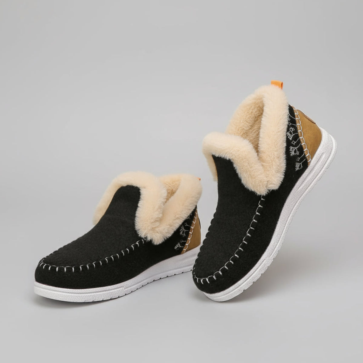 Round Toe Fleece - Lined Ankle Boots - Deb Shops
