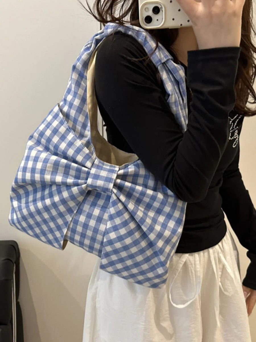 Ruched Bow Shoulder Bag - Deb Shops