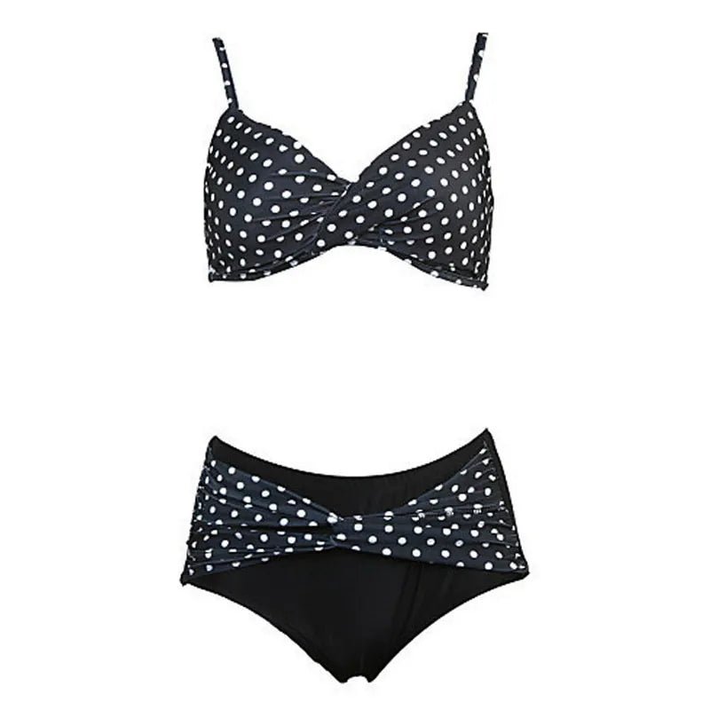 Striped Split Push Up Swimsuit Bikinis Set Two Pieces - Deb Shops