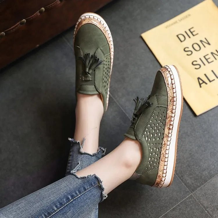 Tassel Round Toe Loafers - Deb Shops