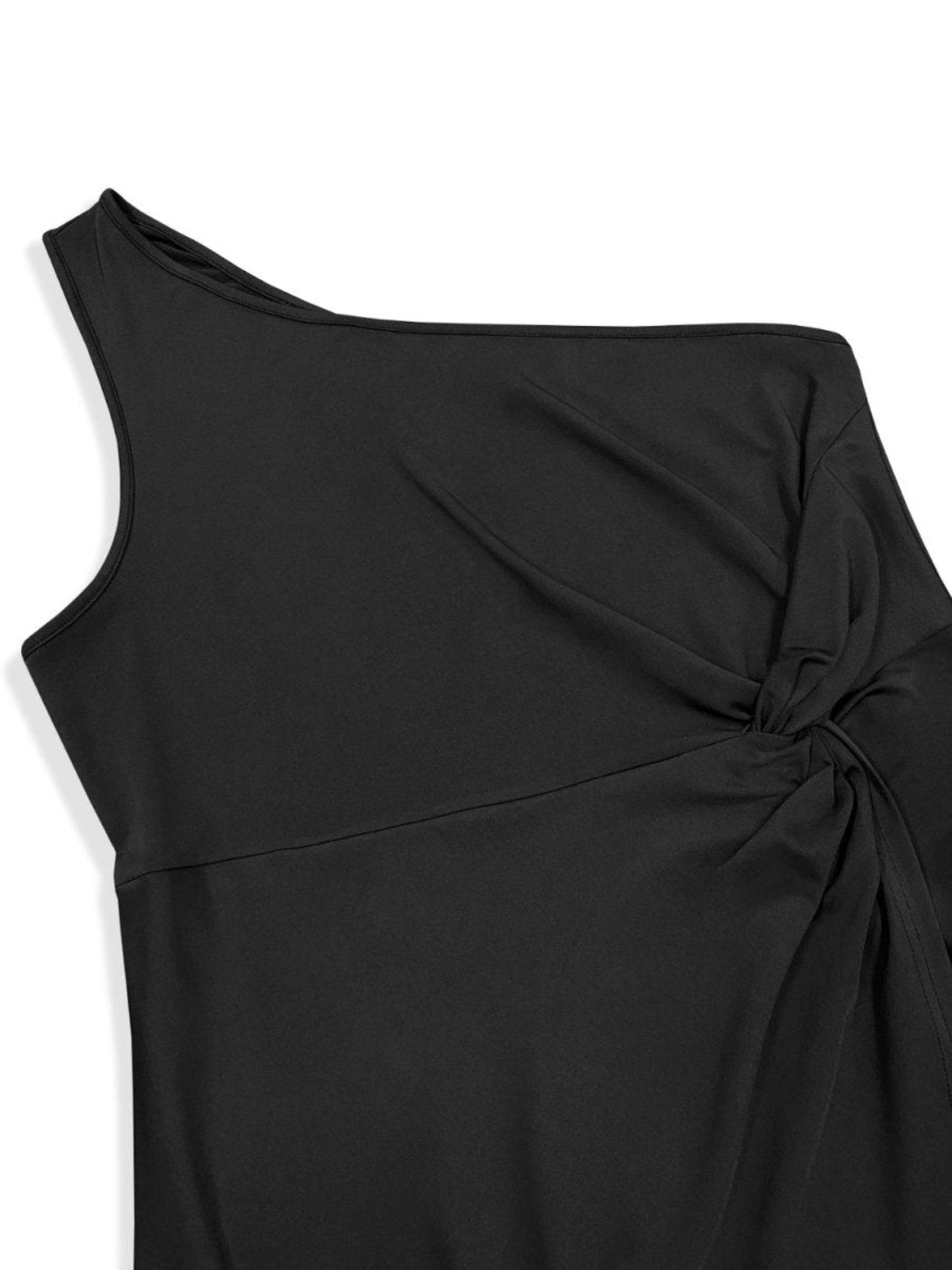 Twisted One Shoulder Sleeveless Midi Dress - Deb Shops