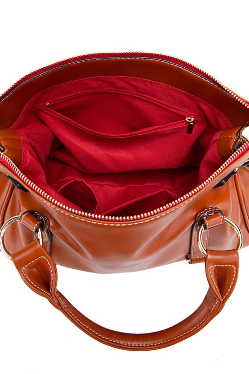 Vegan Leather Handbag with Tassels - Deb Shops