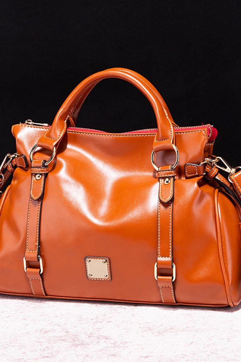 Vegan Leather Handbag with Tassels - Deb Shops