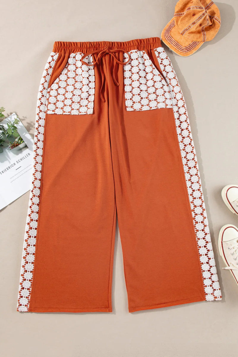 Wide Leg Pants with Spacious Pockets - Deb Shops