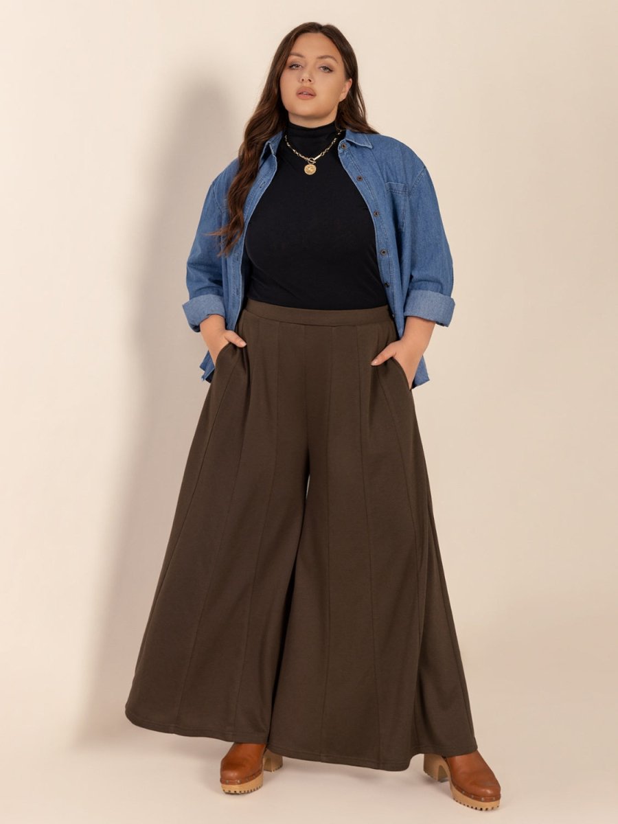 Wide Leg Pants with Pockets - Deb Shops