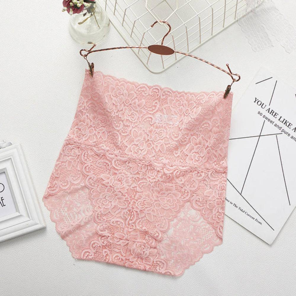 2 Pairs Lace Mesh Floral Lingerie Seamless Panties - Deb Shops