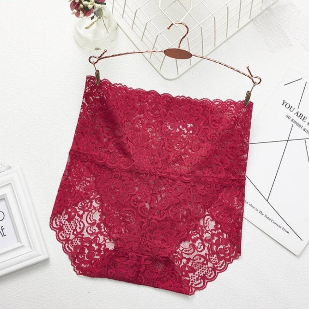2 Pairs Lace Mesh Floral Lingerie Seamless Panties - Deb Shops