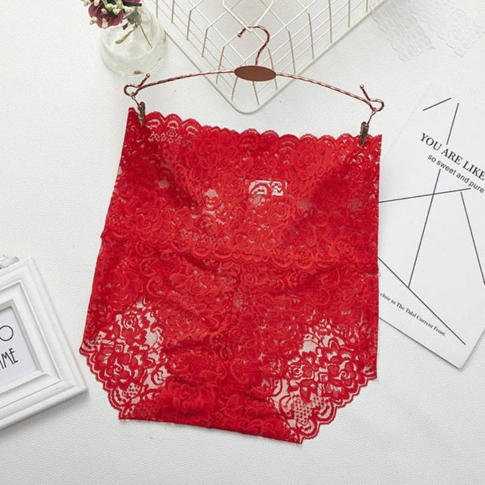 2 Pairs Lace Mesh Floral Lingerie Seamless Panties - Deb Shops