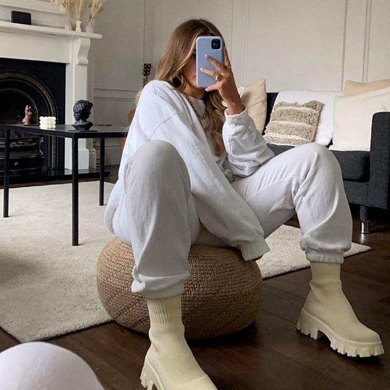 Couple Socks Shoes Knitted Short Boots - Debshops
