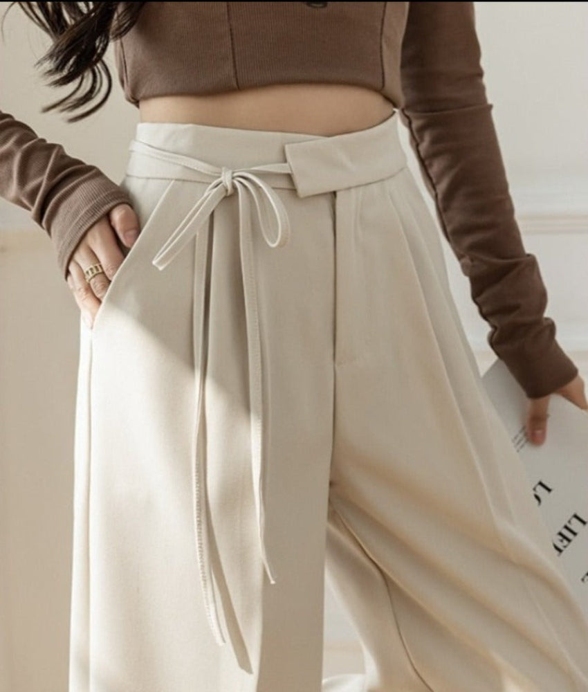 Elastic Waist Wide Leg Pants - Debshops
