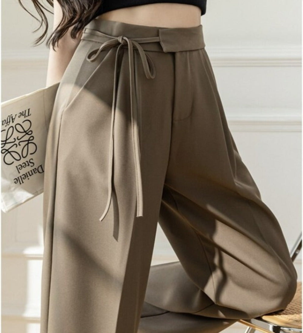 Elastic Waist Wide Leg Pants - Debshops
