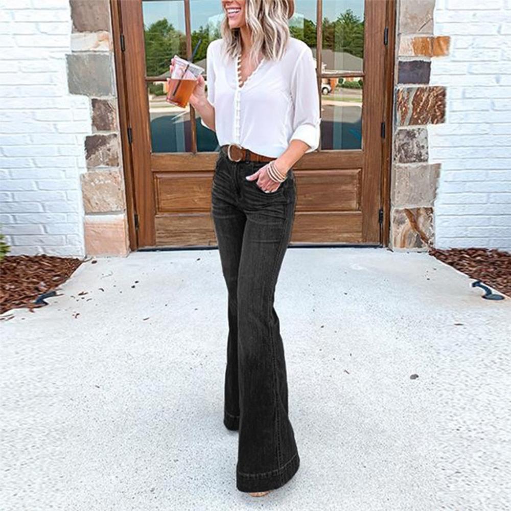 Flare Bell Stretching Wide Leg Denim Jeans | Deb Shops