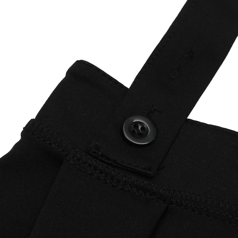 Black Loose Strap Pure Color Short Mini Skirt - Deb Shops