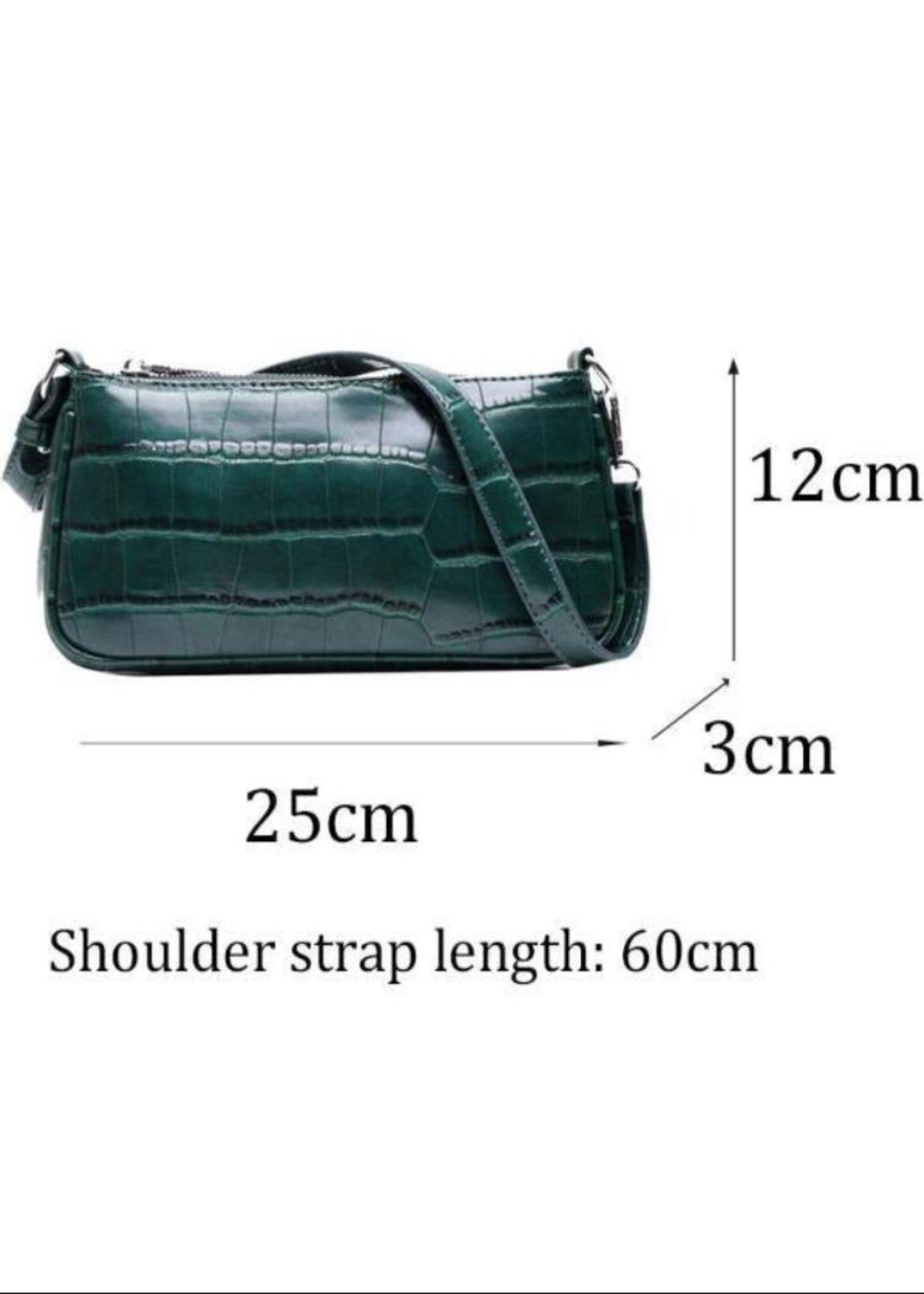 Crocodile Leather Elegant Shoulder Bag - Deb Shops