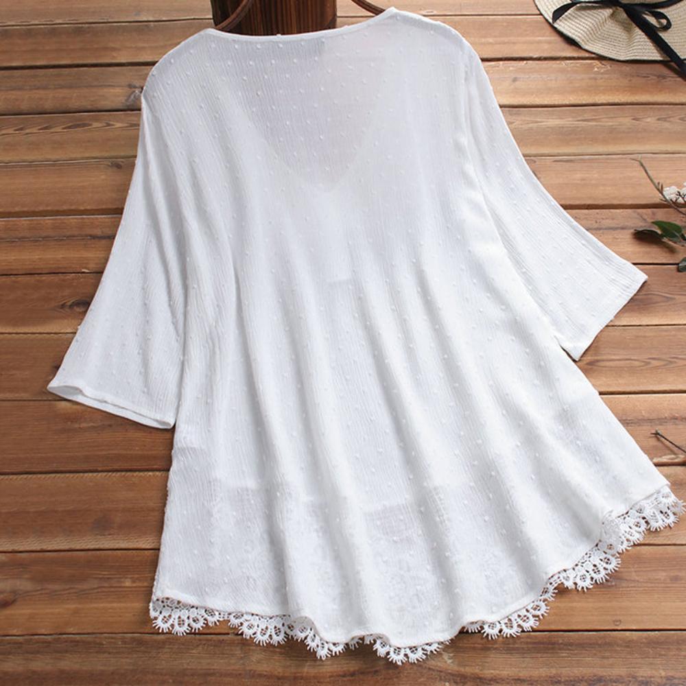 Elegant V Neck Long Sleeve Tunic Blouse - Deb Shops