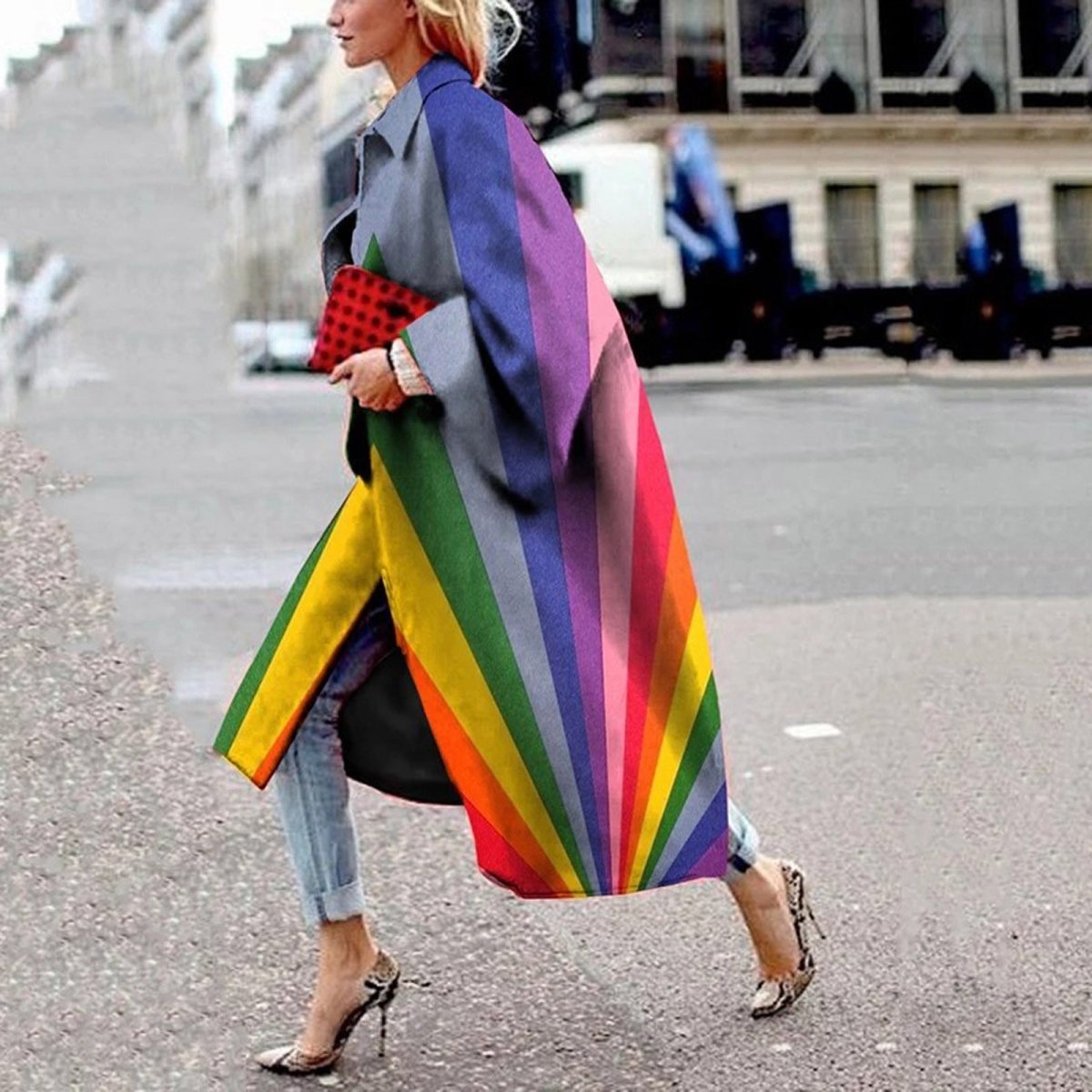 Unique Retro Long Outerwear Coat - Deb Shops