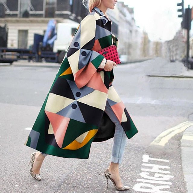Unique Retro Long Outerwear Coat - Deb Shops