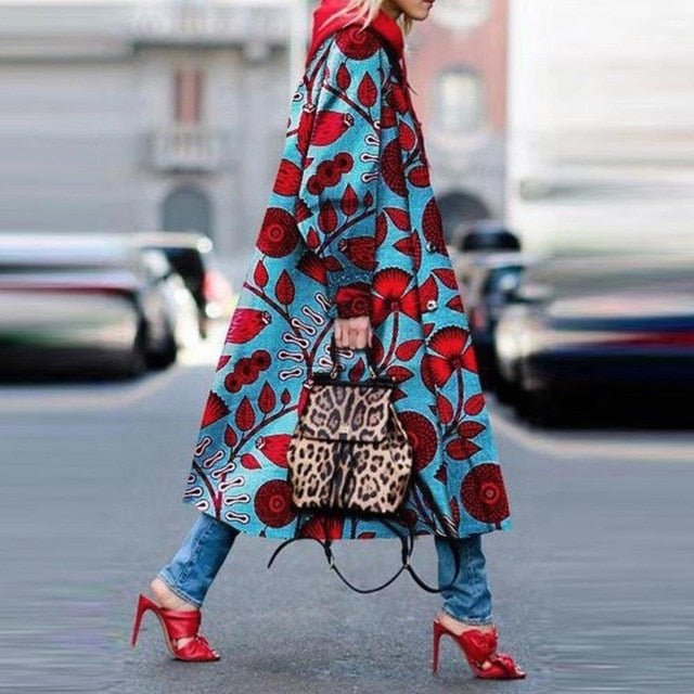 Unique Retro Long Outerwear Coat - Deb Shops