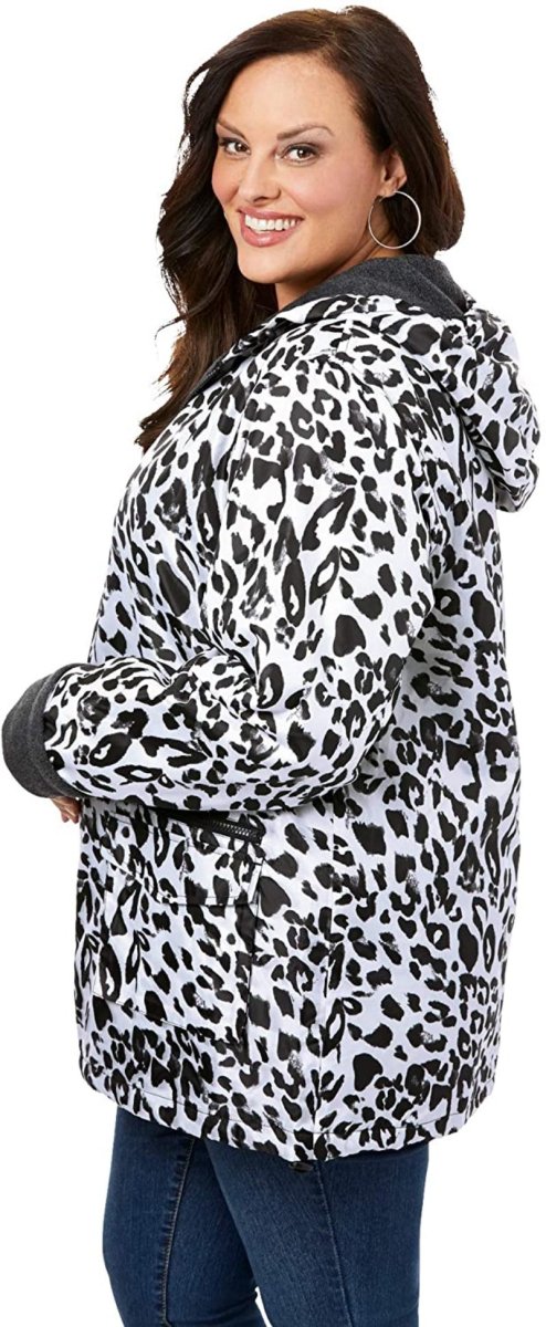 Hooded Jacket with Fleece Lining Lightweight - Deb Shops