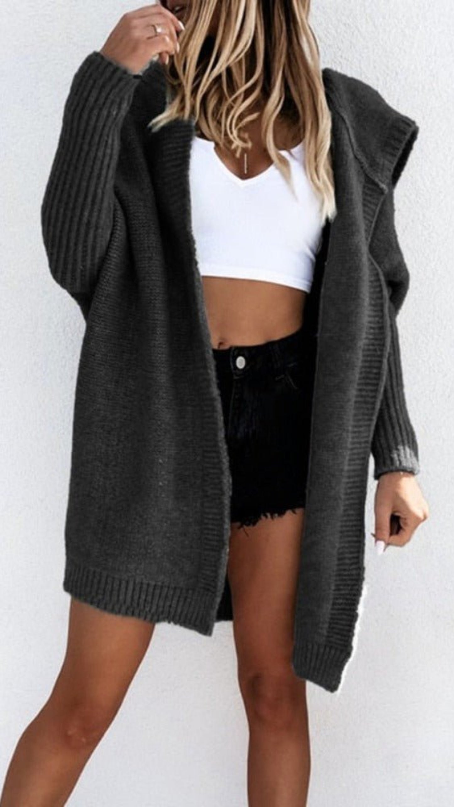 Knitted Thin Cardigan - Deb Shops