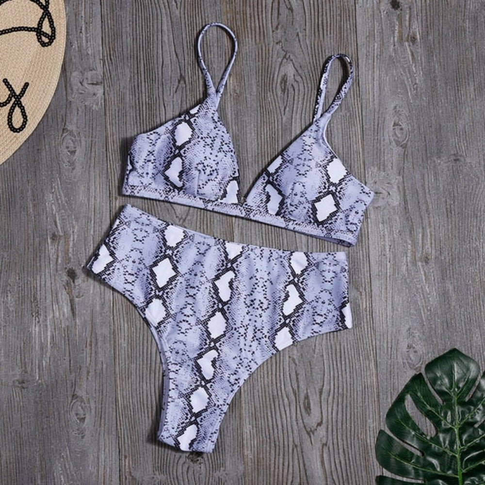 Leopard Bikinis Snake High Cut Beachwear - Deb Shops