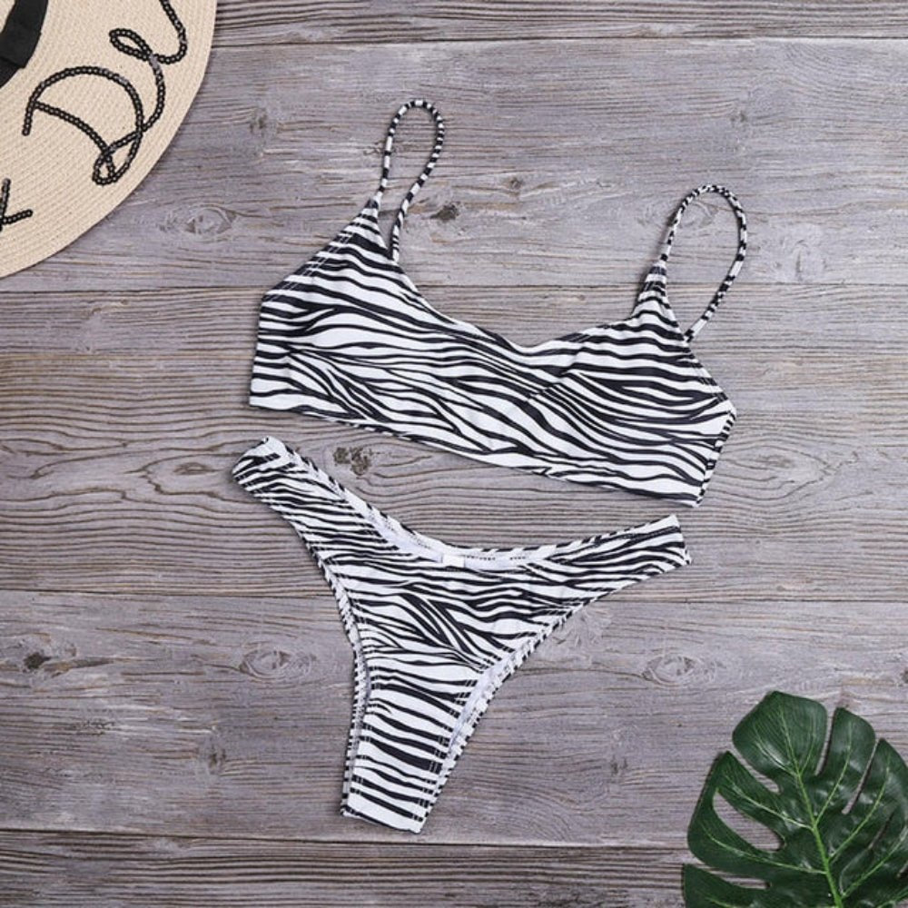 Leopard Bikinis Snake High Cut Beachwear - Deb Shops