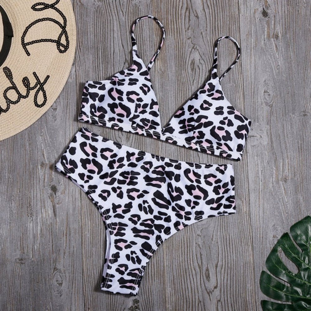 Leopard Bikinis Snake High Cut Beachwear - Deb Shops